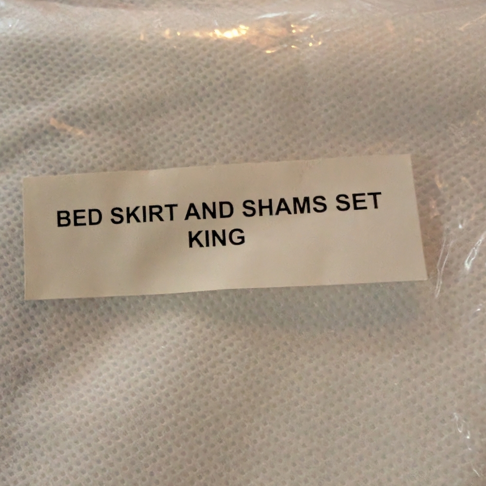 New Bed Skirt and Pillow Sham